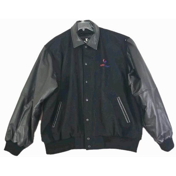 Vintage MTM Recognition ~Men's XXL~ Black Bomber Jacket Oklahoma City 80s 90s - Picture 1 of 14